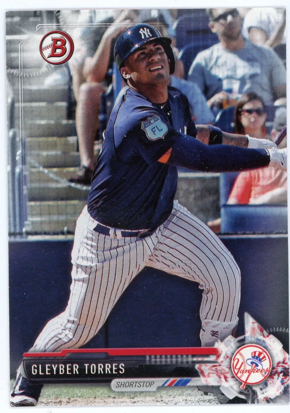 Topps Panini Card Tarjeta Cromo Barajita Gleyber Torres Bowman 2017 Draft Pre Rookiecard RC