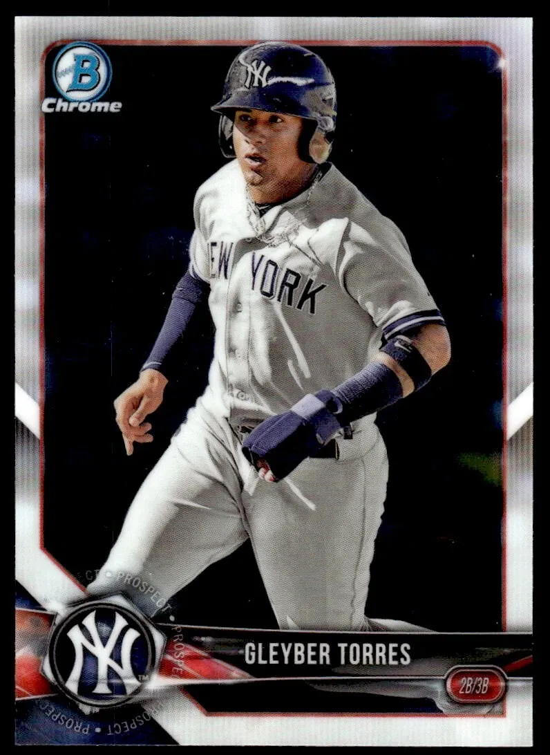 Topps Panini Card Tarjeta Cromo Barajita Gleyber Torres Bowman 2018 Chrome Pre Rookiecard RC