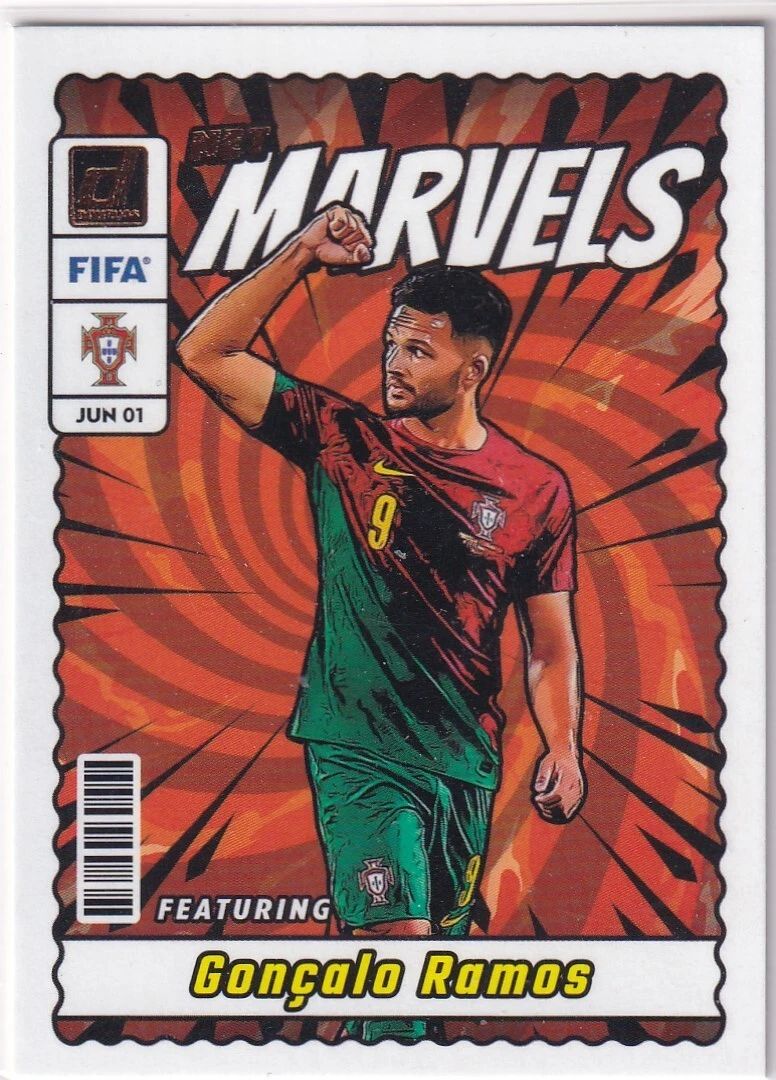 Topps Panini Card Tarjeta Cromo Barajita Goncalo Ramos Donruss 2023-2024 Net Marvels (Futbol)