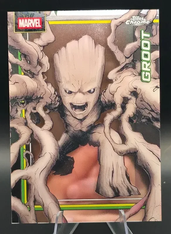 Topps Panini Card Tarjeta Cromo Barajita Groot Topps 2026 Chrome Marvel Comics