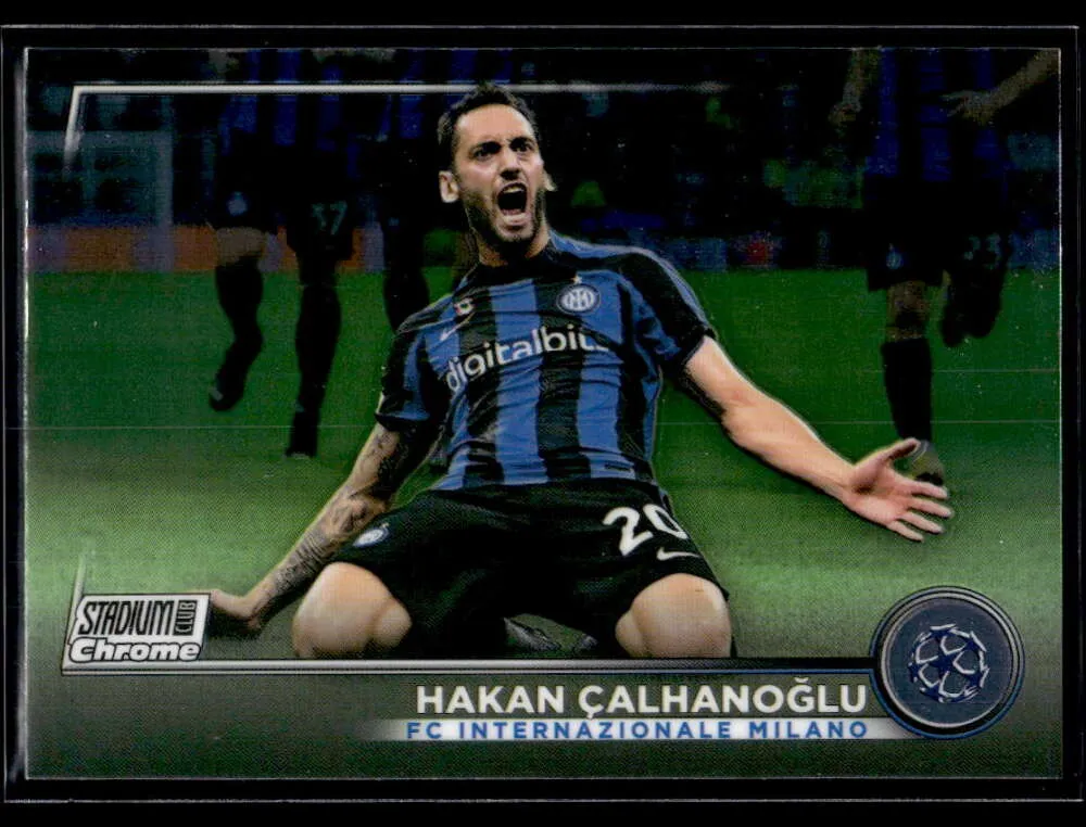 Topps Panini Card Tarjeta Cromo Barajita Hakan Calhanoglu Topps 2022-2023 Chrome Stadium Club Uefa Soccer