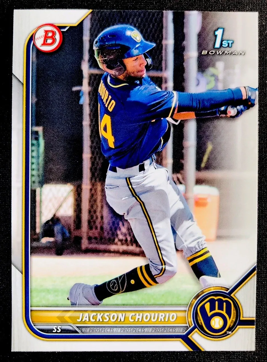 Topps Panini Card Tarjeta Cromo Barajita Jackson Chourio Bowman 2022 1st Bowman Pre Rookiecard RC