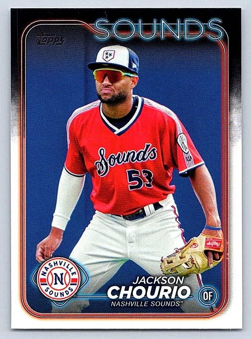 Topps Panini Card Tarjeta Cromo Barajita Jackson Chourio Topps 2024 Pre Rookiecard RC Debut Sounds