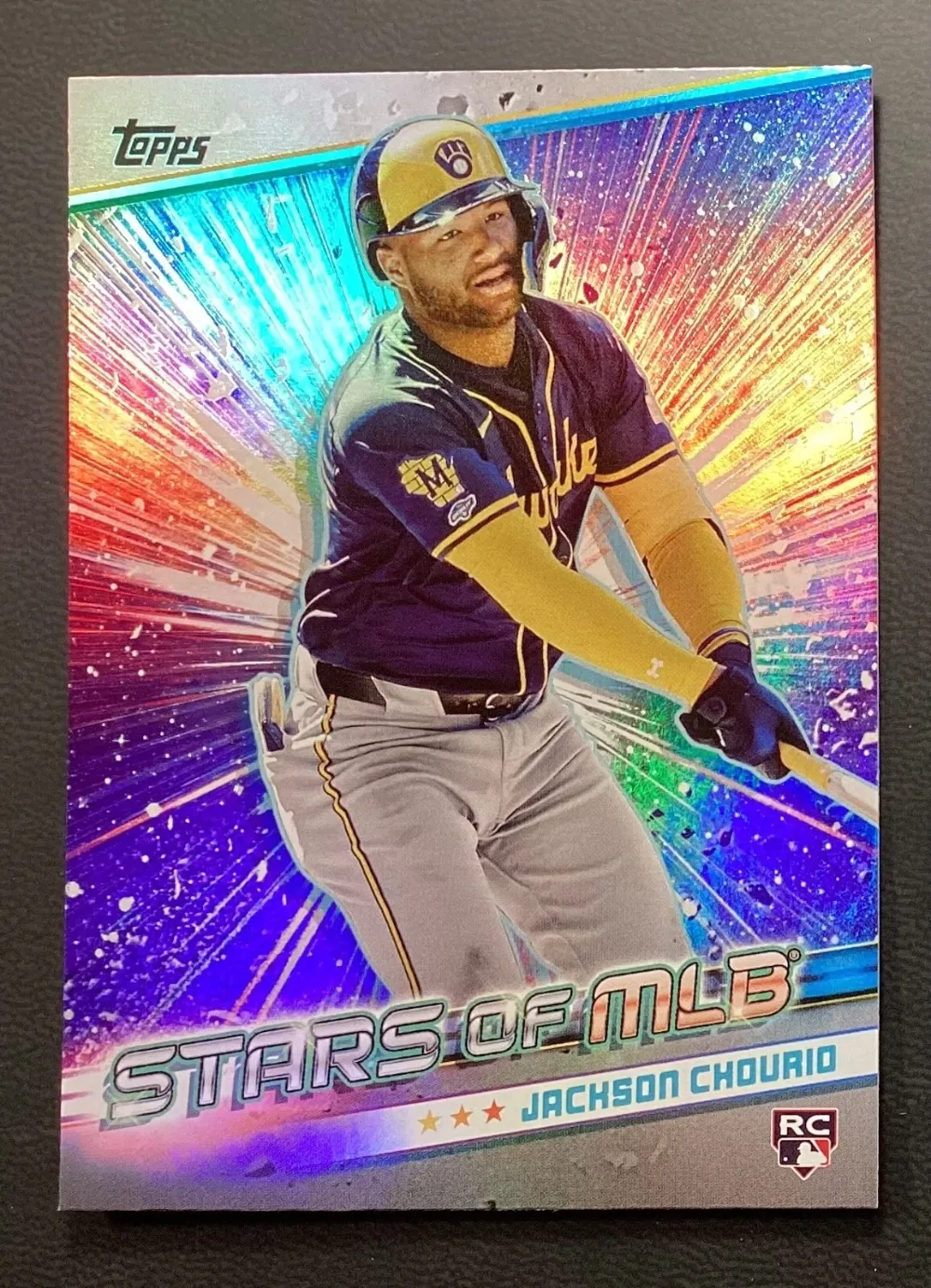 Topps Panini Card Tarjeta Cromo Barajita Jackson Chourio Topps 2024 Series Rookie Card RC Stars Of Mlb