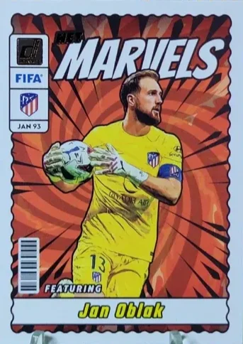 Topps Panini Card Tarjeta Cromo Barajita Jon Oblak Panini 2023-2024 Donruss Soccer Net Marvels (Futbol)