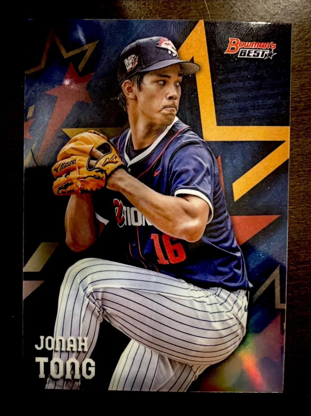 Topps Panini Card Tarjeta Cromo Barajita Jonah Tong Bowman 2025 Refractor Pre Rookiecard RC Rookie Card RC Best All- Star Futures Game