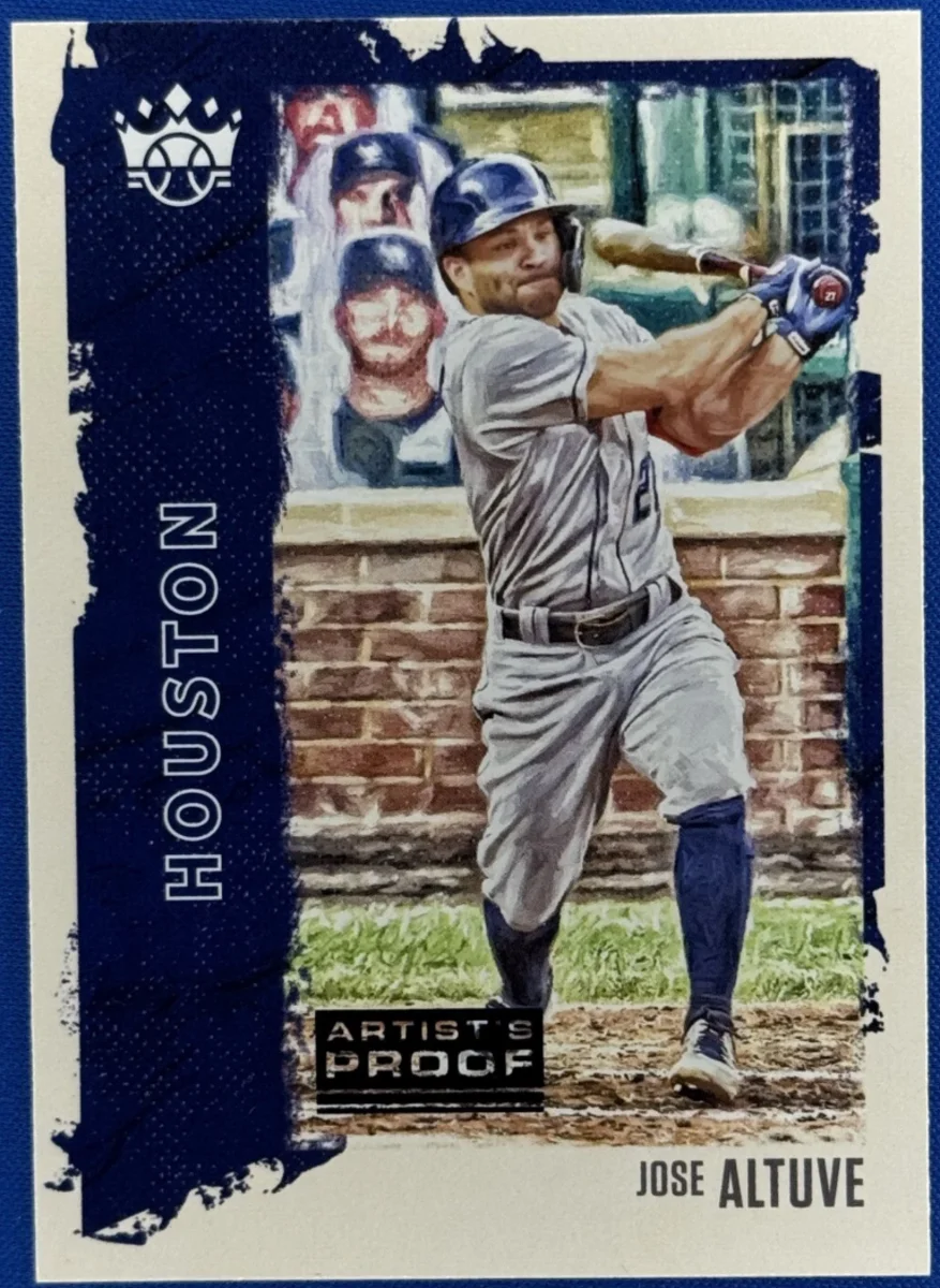 Topps Panini Card Tarjeta Cromo Barajita Jose Altuve Diamond Kings 2021 Blue Artists Proof