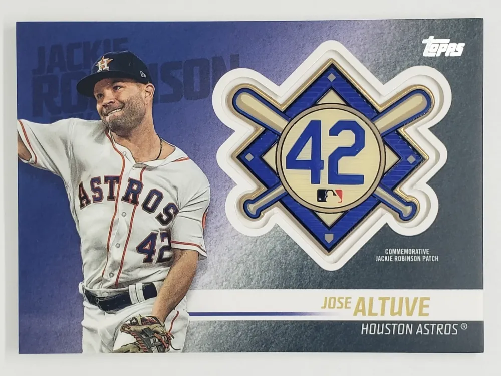 Topps Panini Card Tarjeta Cromo Barajita Jose Altuve Topps 2018 Update Patch Jackie Robinson Commemorative