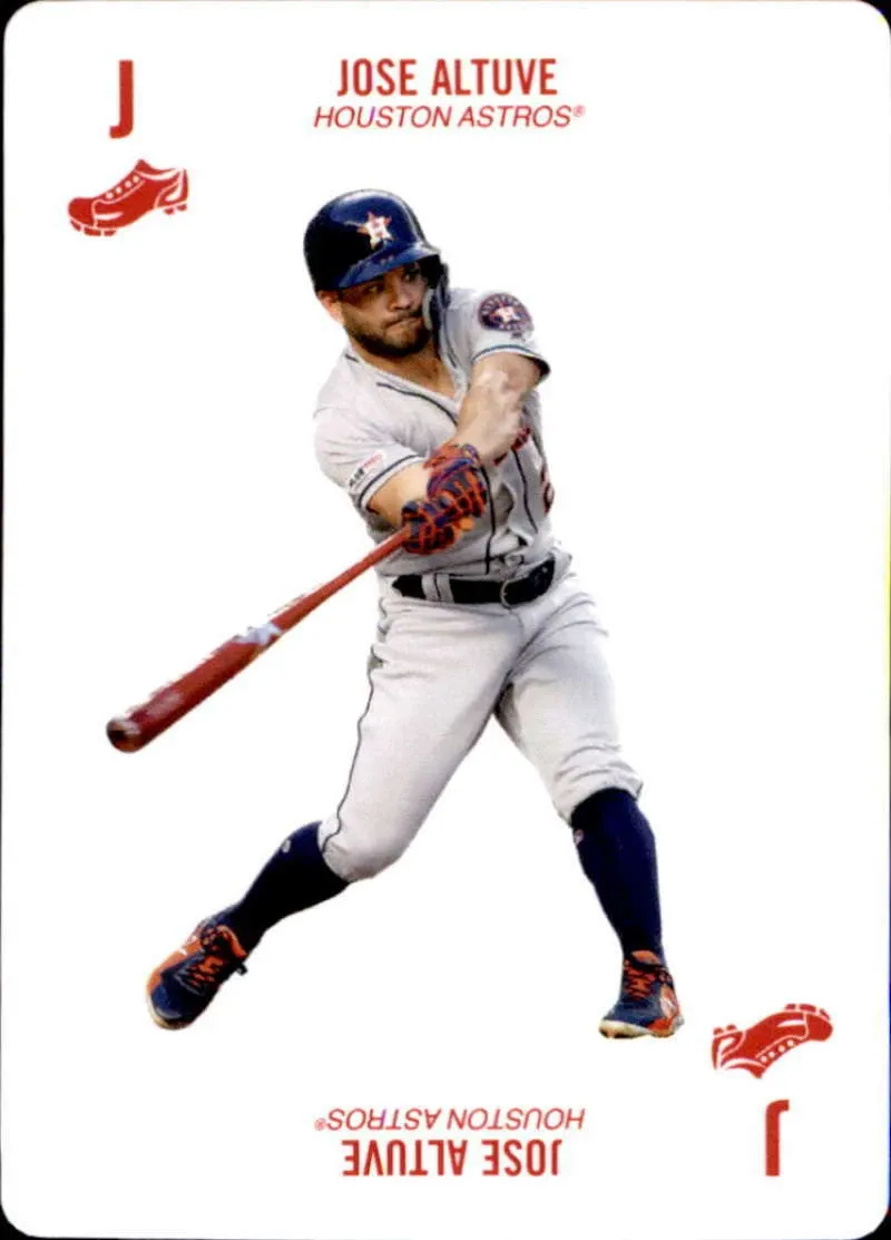 Topps Panini Card Tarjeta Cromo Barajita Jose Altuve Topps 2019 52-card J Red Shoes