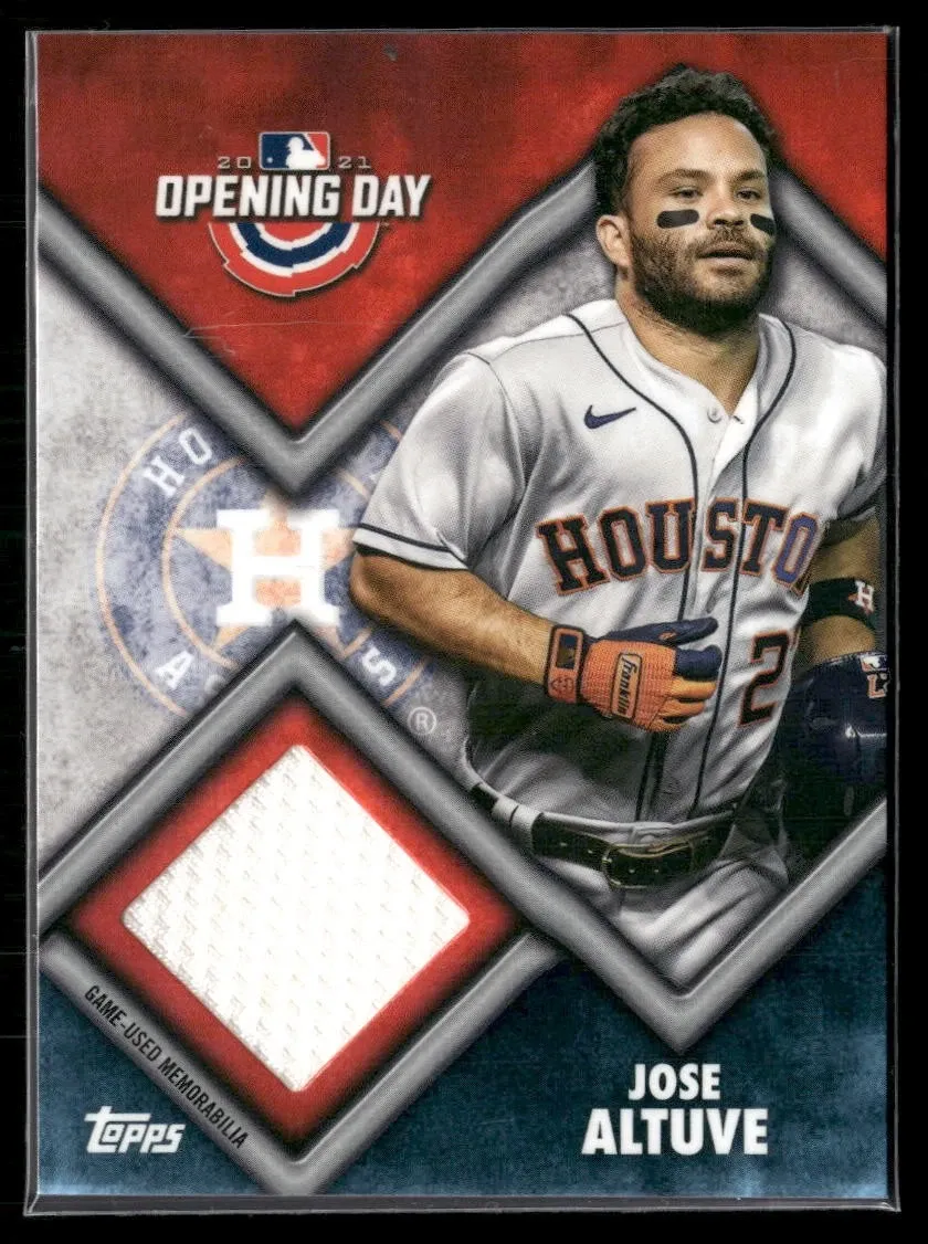 Topps Panini Card Tarjeta Cromo Barajita Jose Altuve Topps 2021 Patch Opening Day Opening Day Relic Patch