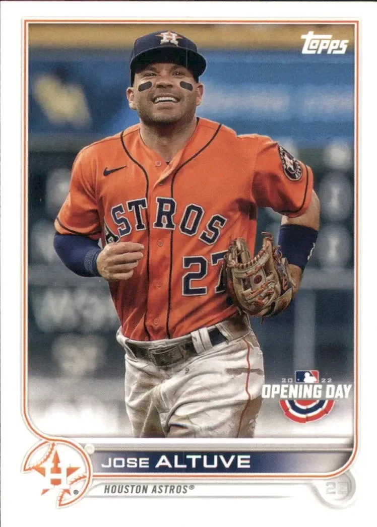 Topps Panini Card Tarjeta Cromo Barajita Jose Altuve Topps 2022 Opening Day