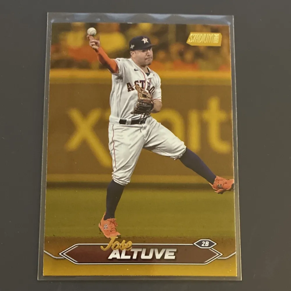 Topps Panini Card Tarjeta Cromo Barajita Jose Altuve Topps 2024 Stadium Club Gold Foil