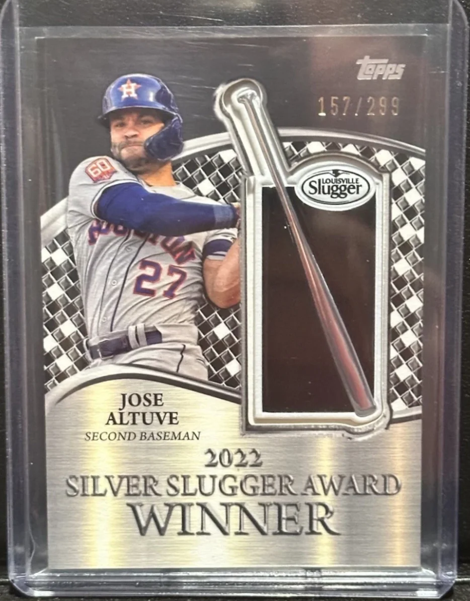 Topps Panini Card Tarjeta Cromo Barajita JOSE ALTUVE Topps Series 2 Silver Slugger Award Winner numerada de /299