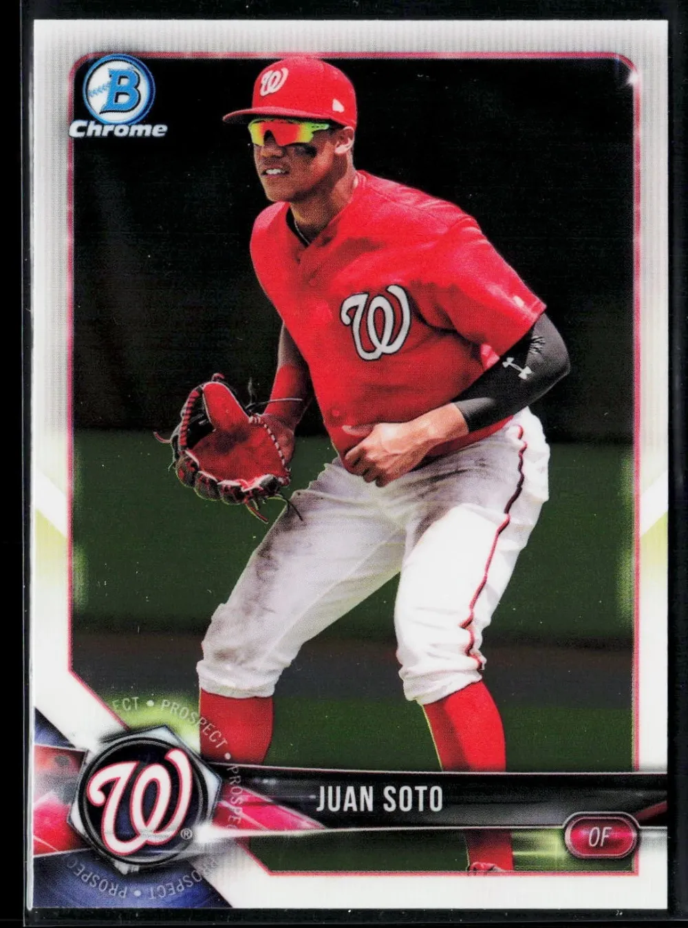 Topps Panini Card Tarjeta Cromo Barajita Juan Soto Bowman 2018 Chrome Pre Rookiecard RC Prospects