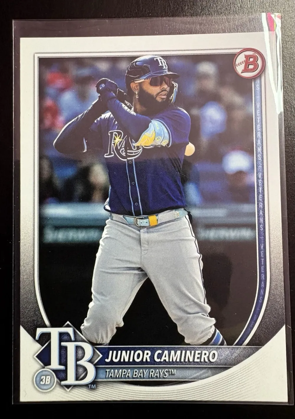 Topps Panini Card Tarjeta Cromo Barajita Junior Caminero Bowman 2025