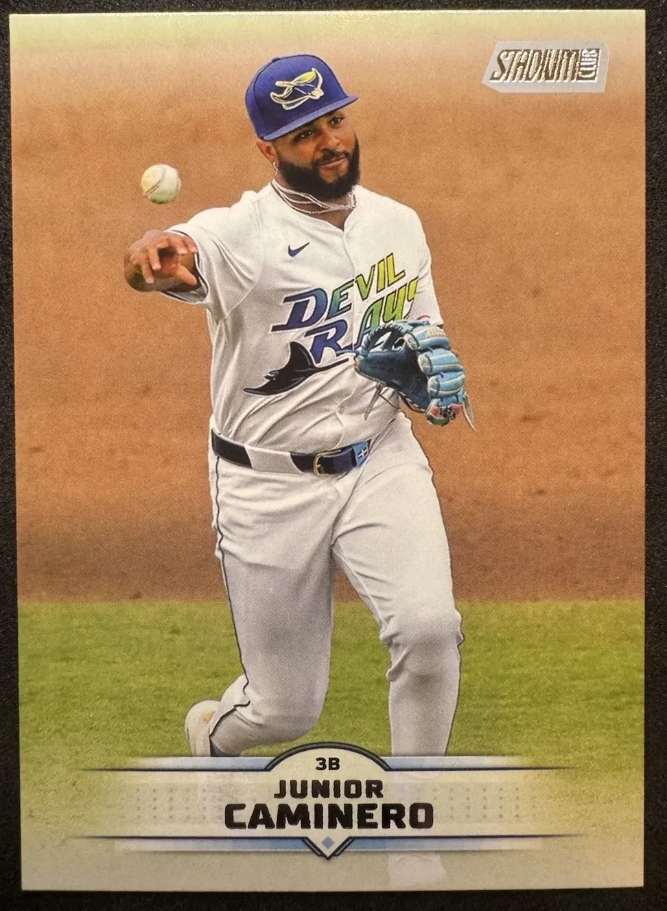 Topps Panini Card Tarjeta Cromo Barajita Junior Caminero Topps 2025 Stadium Club