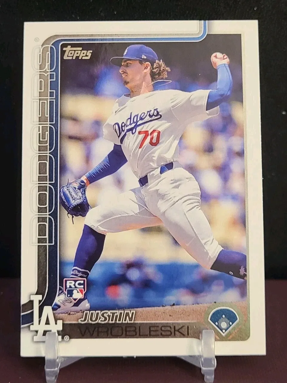 Topps Panini Card Tarjeta Cromo Barajita Justin Wrobleski Topps 2025 Series Rookie Card RC