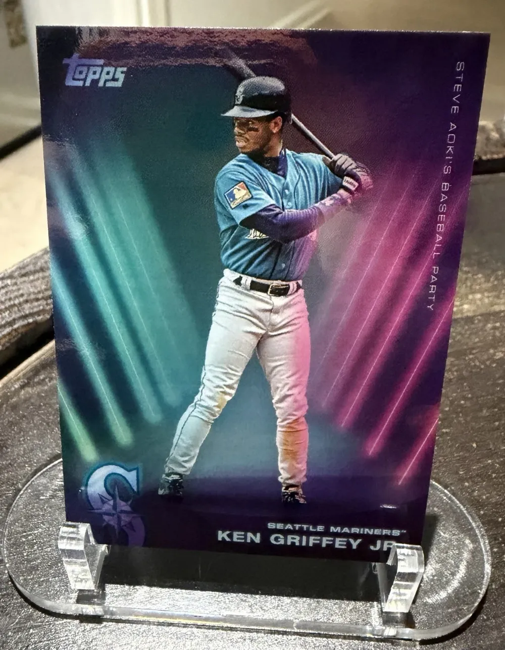 Topps Panini Card Tarjeta Cromo Barajita Ken Griffey Jr. Topps X Steve Aoki 2023