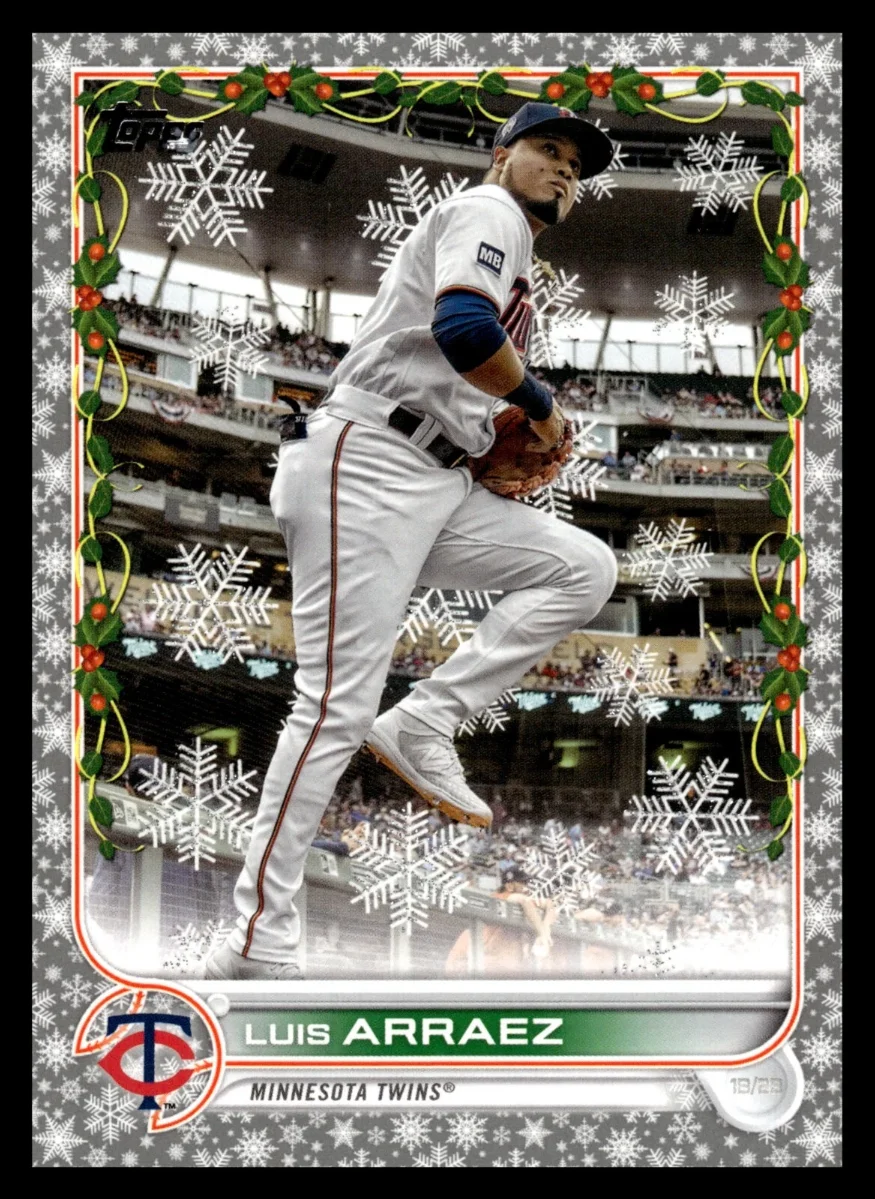 Topps Panini Card Tarjeta Cromo Barajita Luis Arraez Topps 2022 paralela Metal Holiday