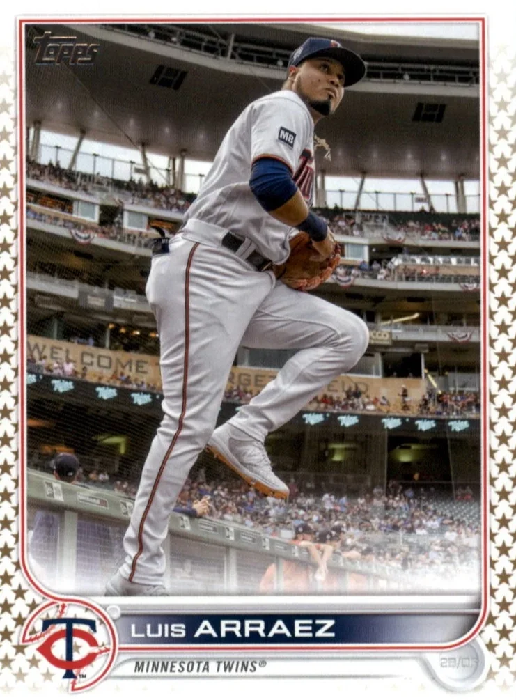 Topps Panini Card Tarjeta Cromo Barajita Luis Arraez Topps Series 2022 paralela Gold Stars Wal-Mart