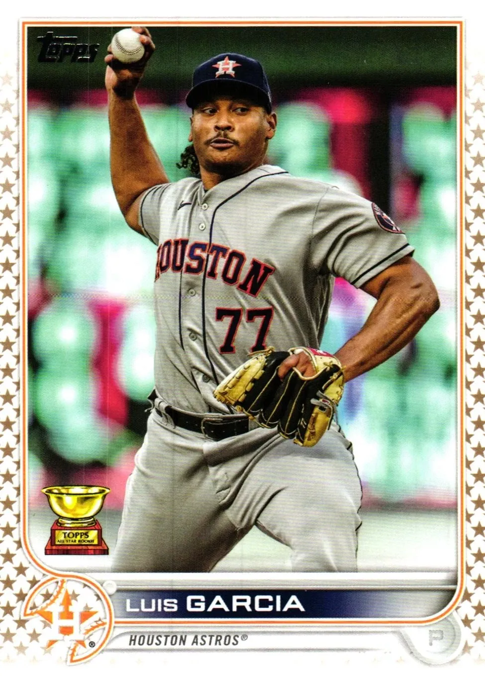Topps Panini Card Tarjeta Cromo Barajita Luis Garcia Topps 2022 Paralela Set Paralela Gold Stars Rookie Cup