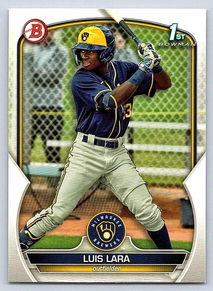 Topps Panini Card Tarjeta Cromo Barajita Luis Lara Bowman 2023 Prospects Pre Rookiecard RC 1st Bowman