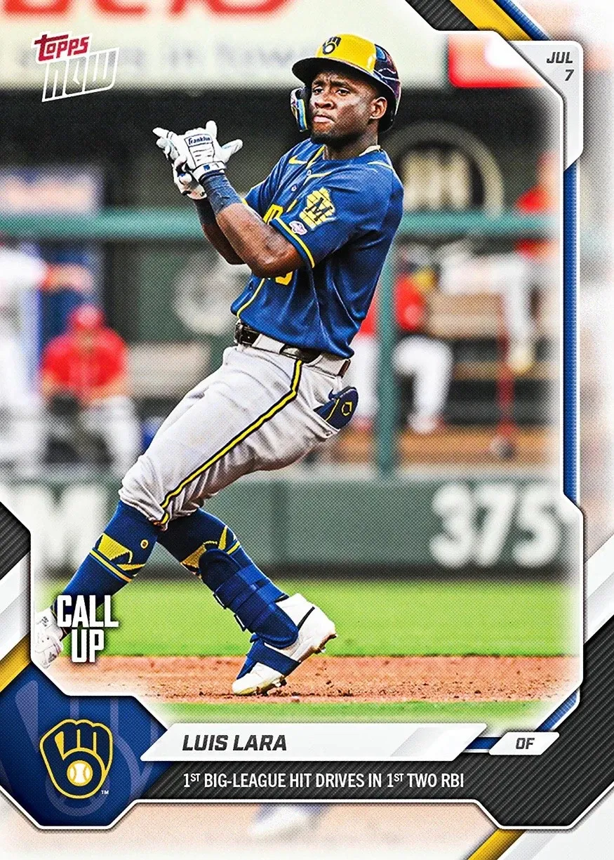 Topps Panini Card Tarjeta Cromo Barajita Luis Lara Topps Now 2026 Rookie Card  Call Up Debut *en transito*