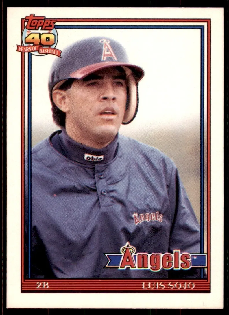 Topps Panini Card Tarjeta Cromo Barajita Luis Sojo Topps 1991 Traded California Angels
