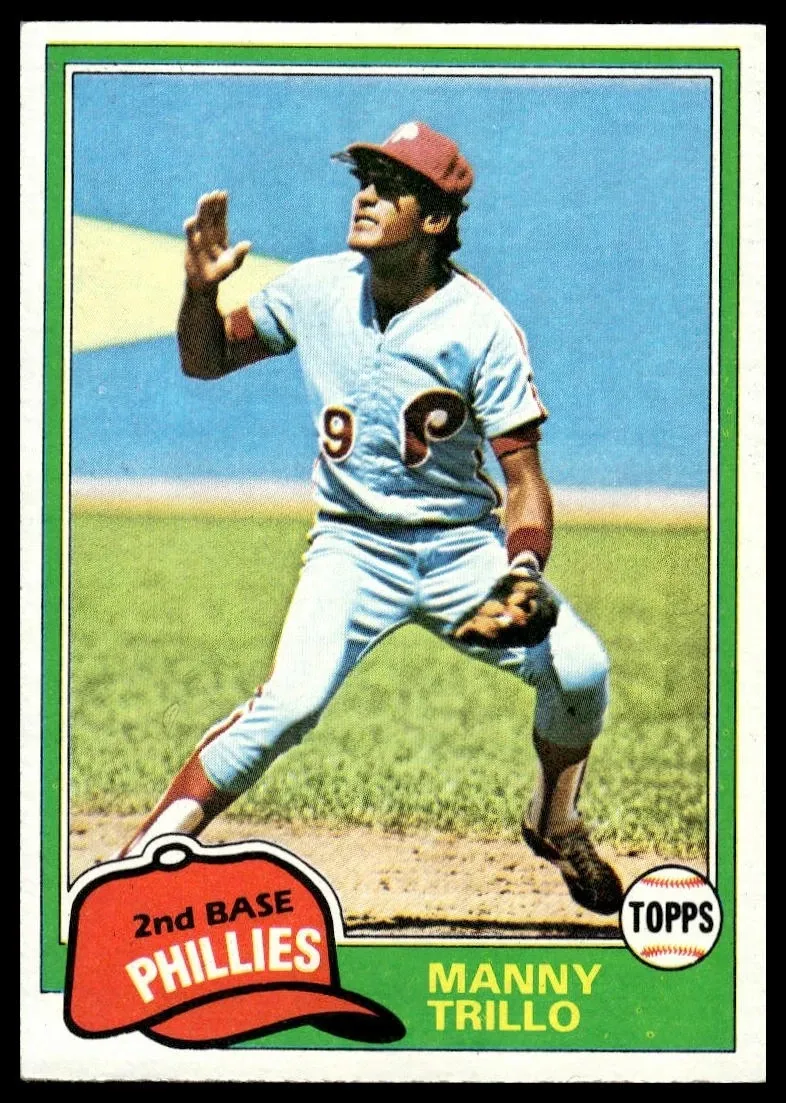 Topps Panini Card Tarjeta Cromo Barajita Manny Trillo Topps 1981