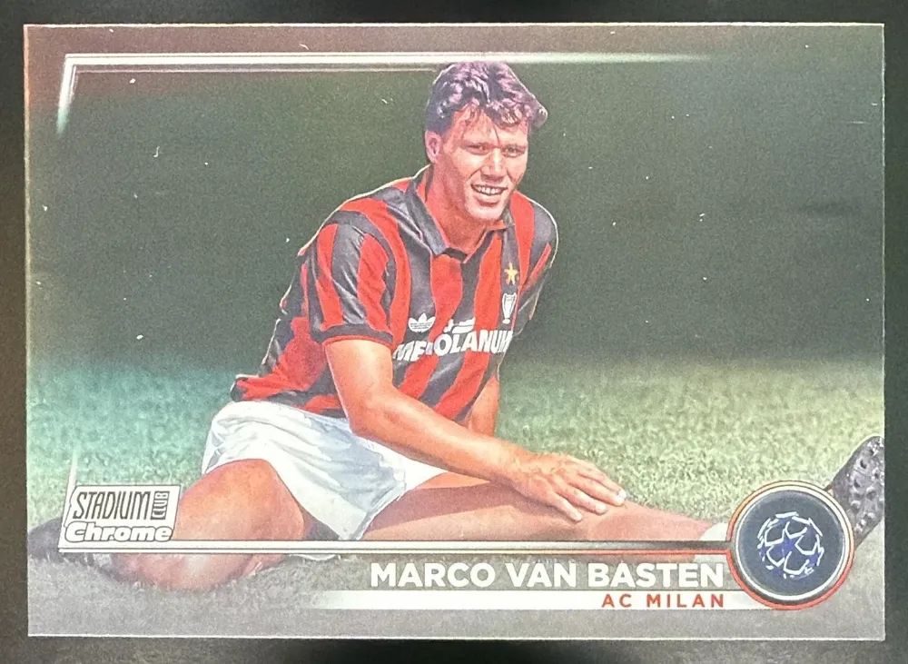 Topps Panini Card Tarjeta Cromo Barajita Marcoo Van Basten Topps 2022 Chrome Rookie Card RC Stadium Club Uefa Competitions