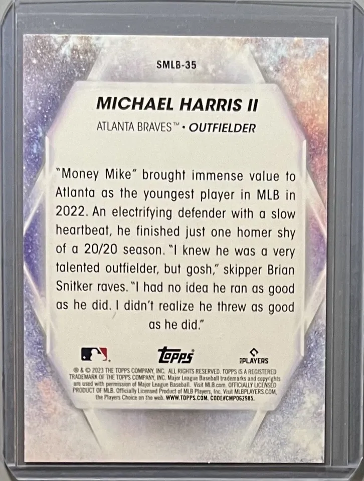 Topps Panini Card Tarjeta Cromo Barajita Michael Harris Topps 2023 Series Rookie Card RC Stars Of Mlb