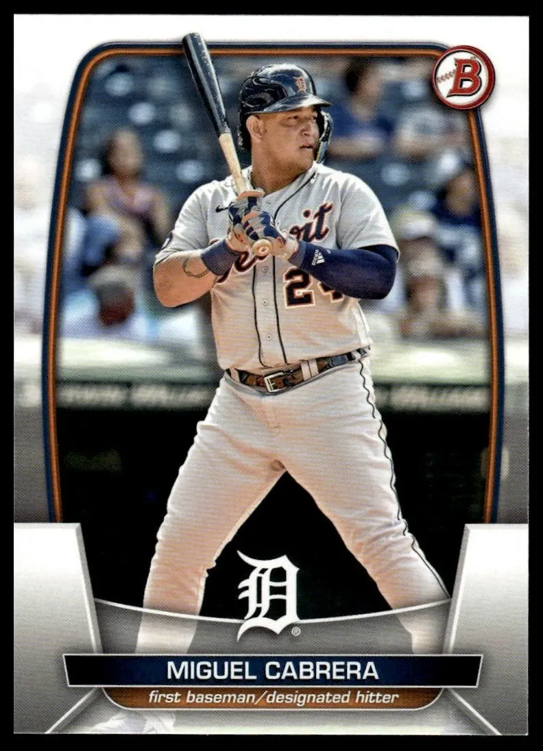 Topps Panini Card Tarjeta Cromo Barajita Miguel Cabrera Bowman 2023
