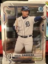 Topps Panini Card Tarjeta Cromo Barajita Miguel Cabrera Bowman Chrome 2021