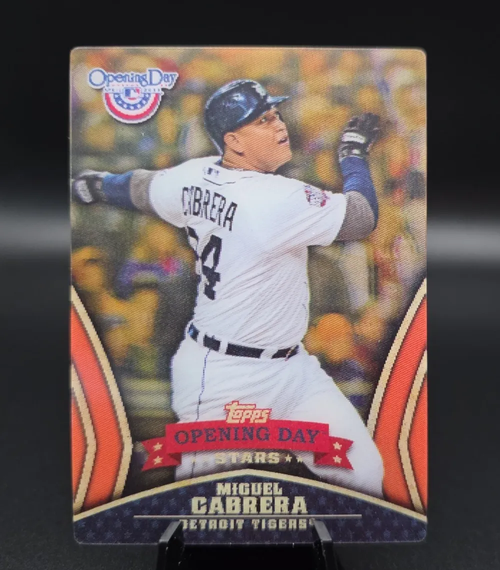Topps Panini Card Tarjeta Cromo Barajita Miguel Cabrera Topps 2013 Opening Day Holograma 3d