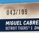 Topps Panini Card Tarjeta Cromo Barajita Miguel Cabrera Topps 2024 Paralela Numerada Stadium Club Paralela Green /199