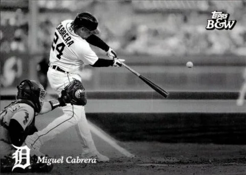 Topps Panini Card Tarjeta Cromo Barajita Miguel Cabrera Topps Black & White 2023