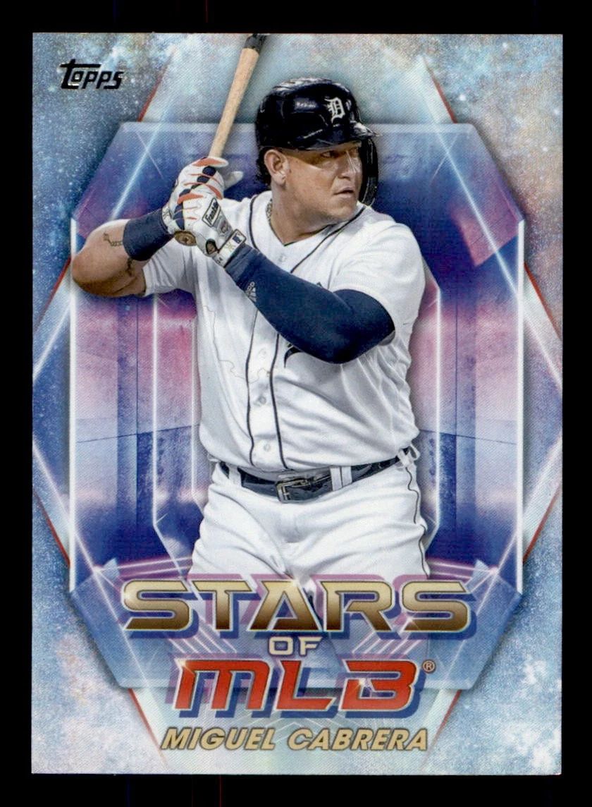 Topps Panini Card Tarjeta Cromo Barajita Miguel Cabrera Topps Series 1 2023 Insert Stars of MLB