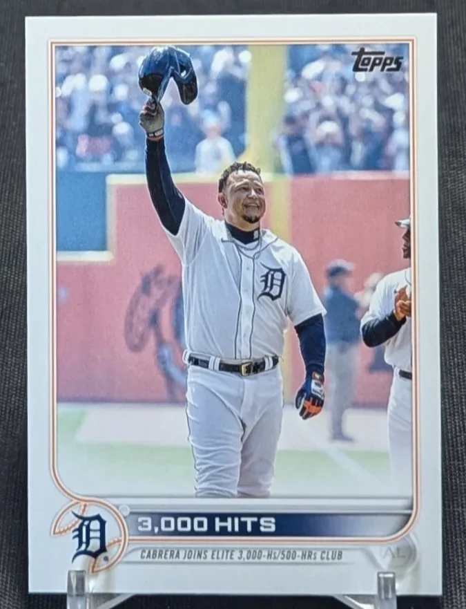 Topps Panini Card Tarjeta Cromo Barajita Miguel Cabrera Topps Update 2022 Logra entrar al exclusivo club de los 3000 hits