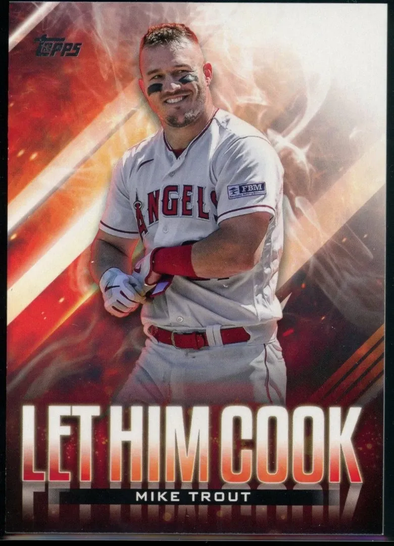 Topps Panini Card Tarjeta Cromo Barajita Mike Trout Topps 2024 Update Let Him Cook
