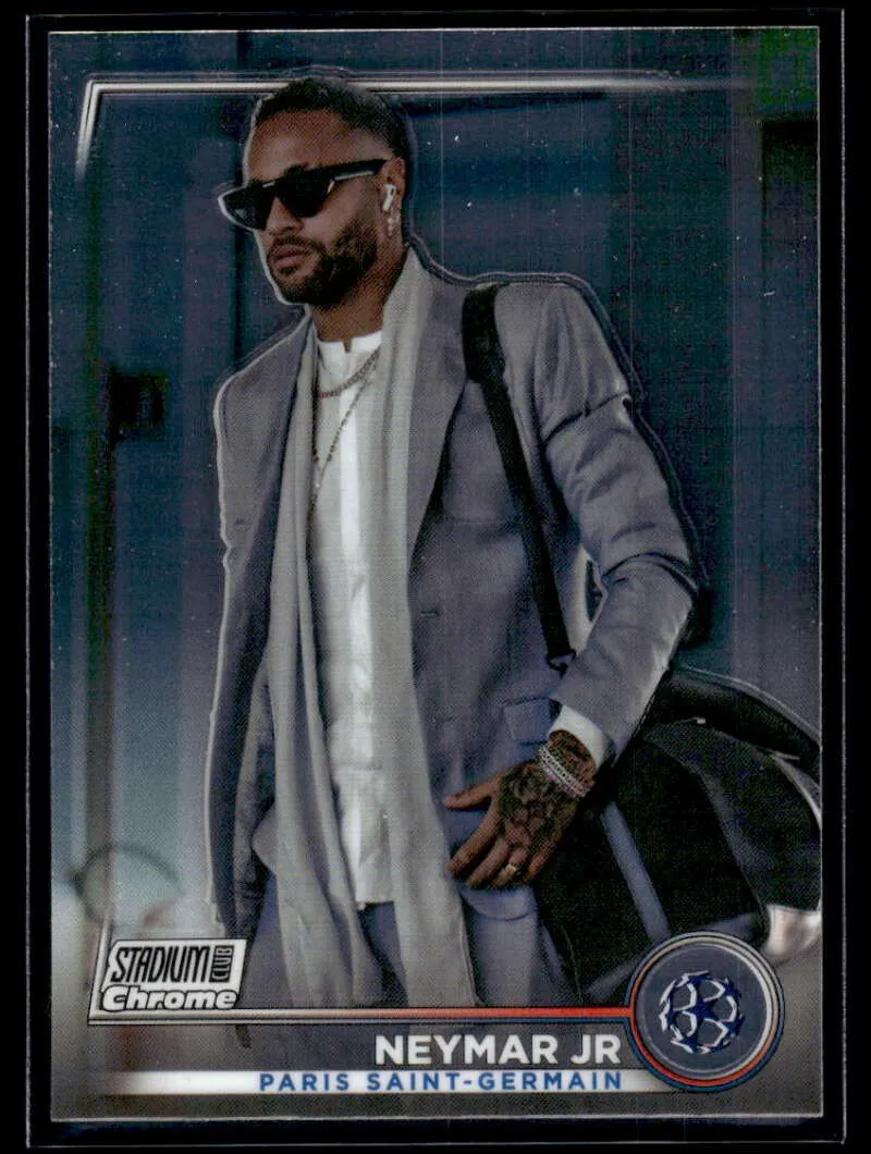 Topps Panini Card Tarjeta Cromo Barajita Neymar Topps 2022-2023 Chrome Stadium Club Uefa Soccer