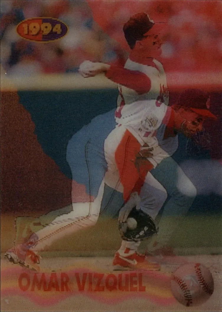 Topps Panini Card Tarjeta Cromo Barajita Omar Vizquel 1994 Sportflics Rookie Traded