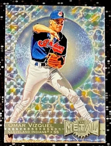Topps Panini Card Tarjeta Cromo Barajita Omar Vizquel 1996 Fleer Metal Universe