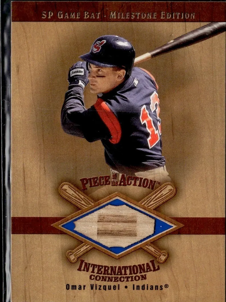 Topps Panini Card Tarjeta Cromo Barajita Omar Vizquel 2001 Sp Game Bat Mileston Edition International Connection (memorabilia Con Trozo Bate)