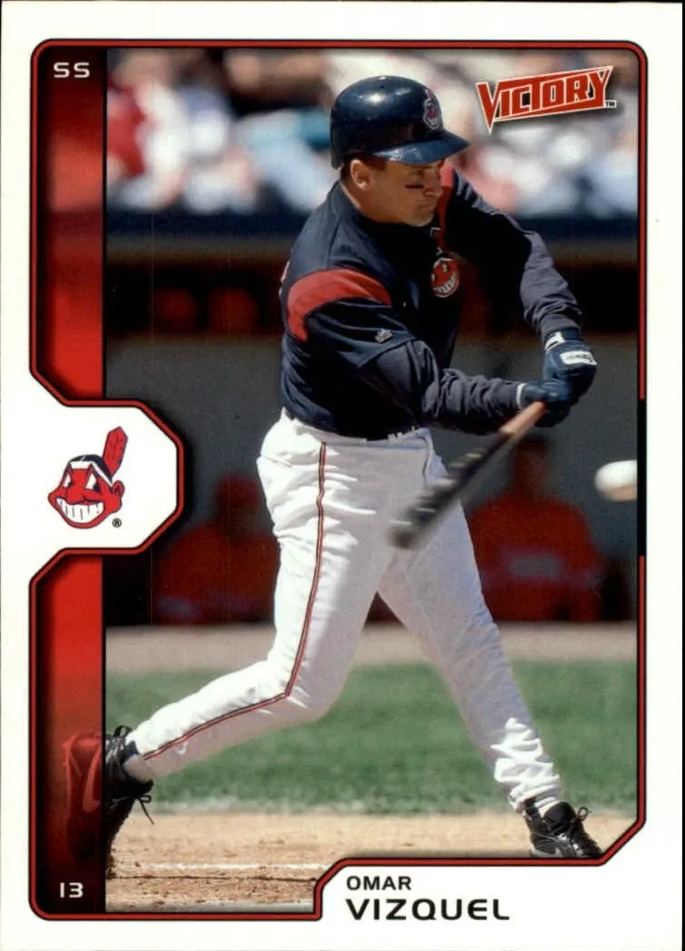 Topps Panini Card Tarjeta Cromo Barajita Omar Vizquel Upper Deck 2002 Victory