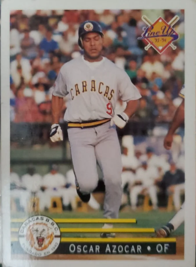 Topps Panini Card Tarjeta Cromo Barajita Oscar Azocar Line Up