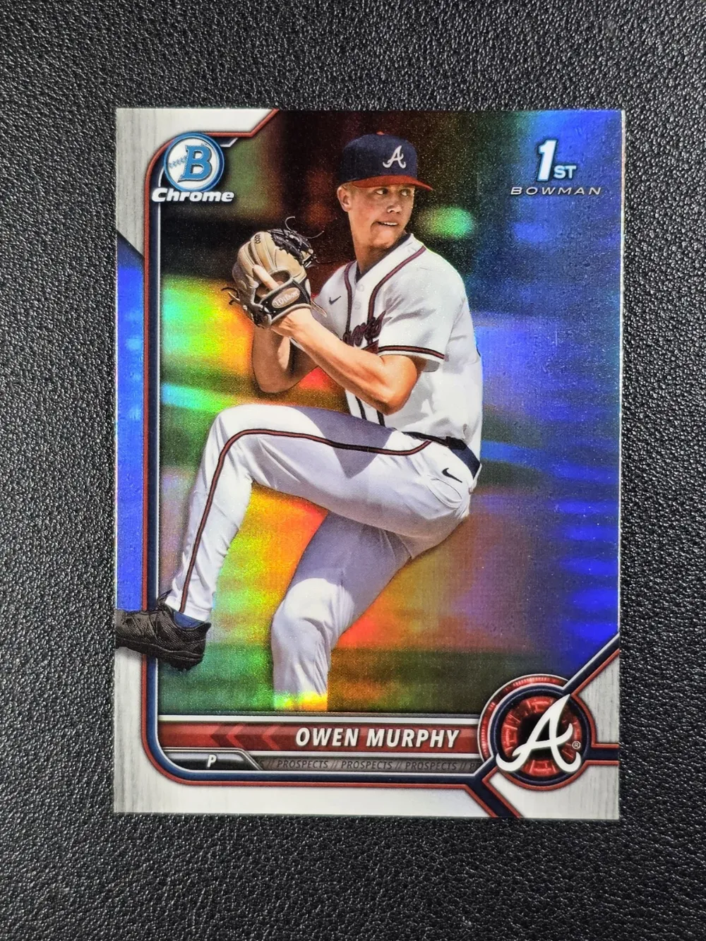Topps Panini Card Tarjeta Cromo Barajita Owen Murphy Bowman 2022 Chrome Draft Refractor 1st Bowman