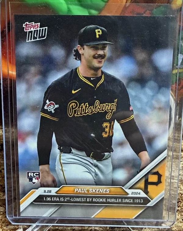 Topps Panini Card Tarjeta Cromo Barajita Paul Skenes Topps 2024 Topps Now Rookie Card RC