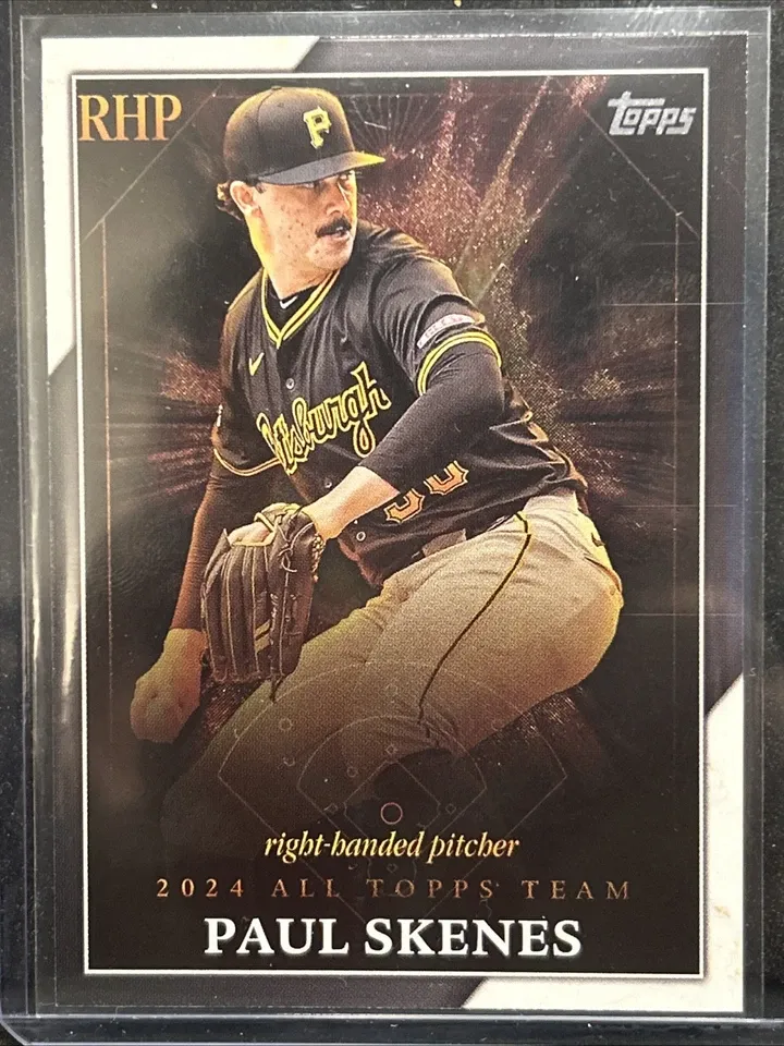 Topps Panini Card Tarjeta Cromo Barajita Paul Skenes Topps Series 2025 All-Topps Team Right Handed Pitcher