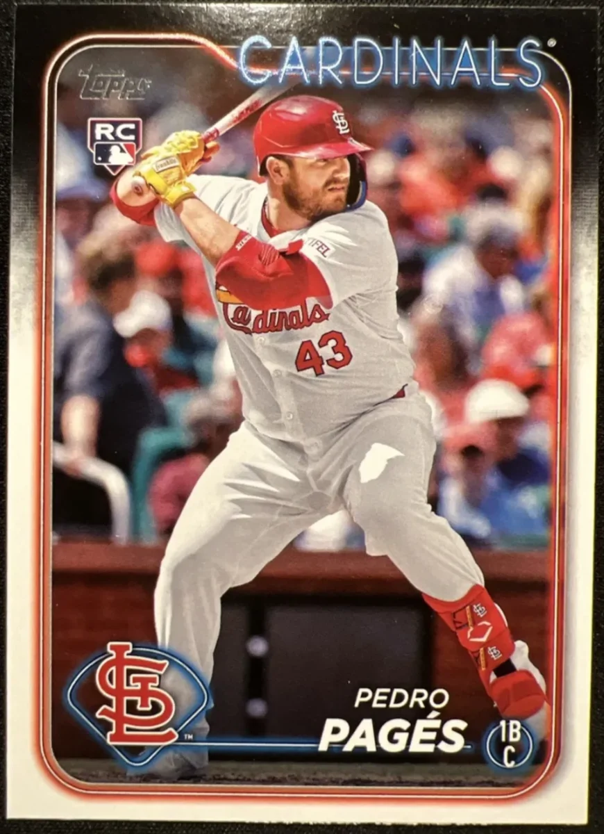 Topps Panini Card Tarjeta Cromo Barajita Pedro Pages Topps 2024 Update Rookie Card RC