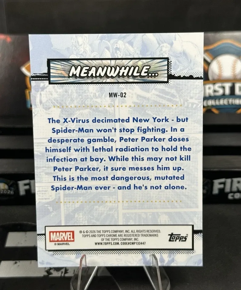 Topps Panini Card Tarjeta Cromo Barajita Radioactive Spider Topps 2026 Chrome Marvel Comics